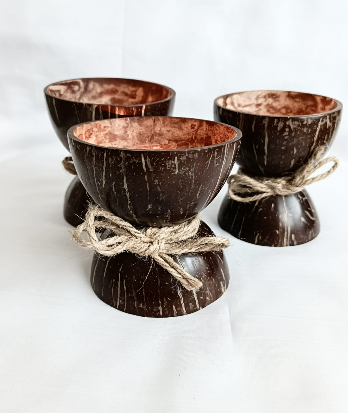 Coconut shell candle holder